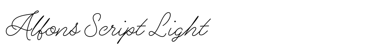 Alfons Script Light